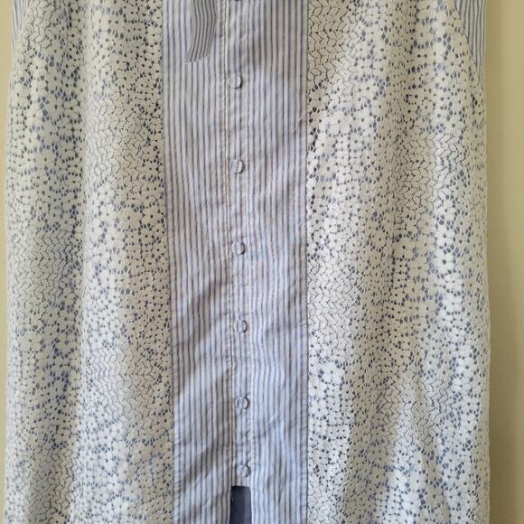 BCBGMAXAZRIA Lace-inset Striped Sundress size 2 - Picture 4 of 8